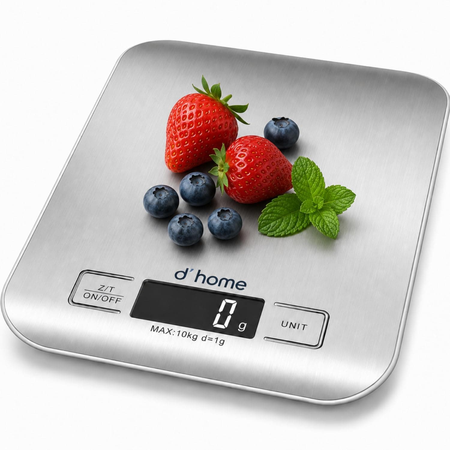Balança de Cozinha Inox Digital Pesagem de 1g até 10kg | Alta Precisão, Resistente a Água, Com Base Antiderrapante