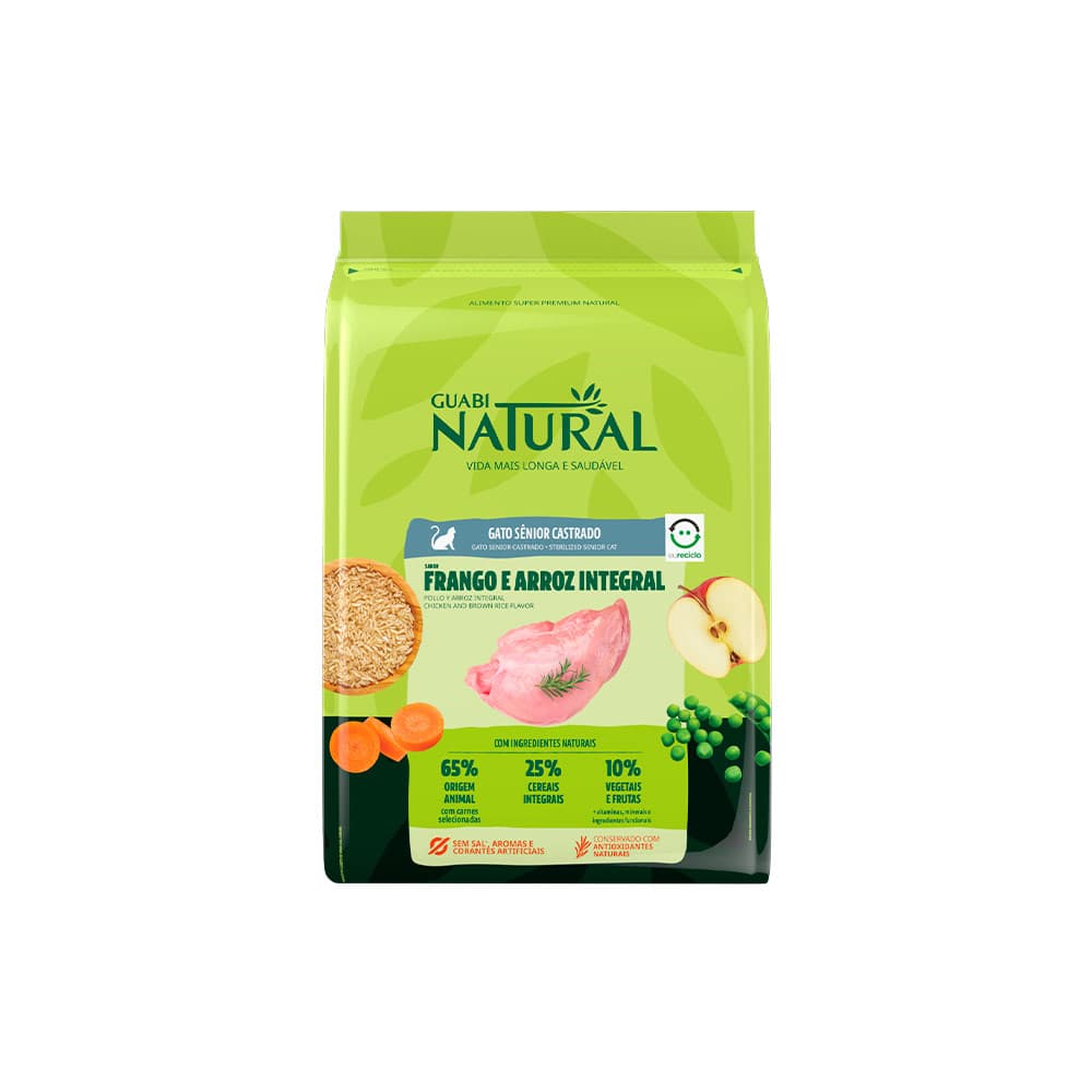 Guabi Natural para Gatos Castrados Senior - 1,5kg