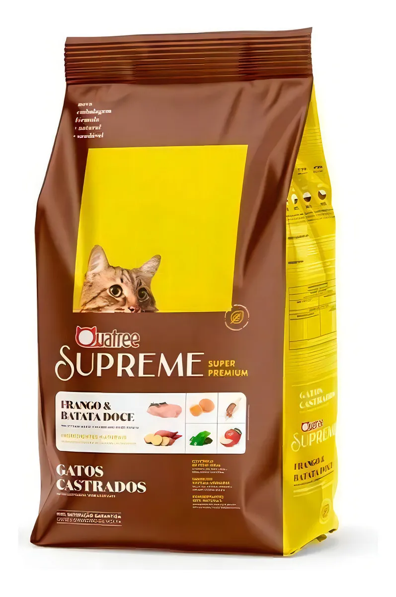 Quatree Ração Gatos Castrados Supreme Frango 3kg