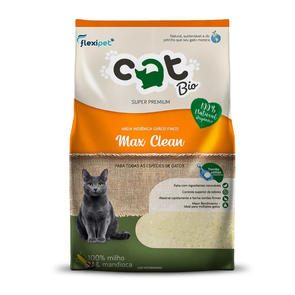 Areia Cat bio - Max Clean - Grãos Finos 4kg