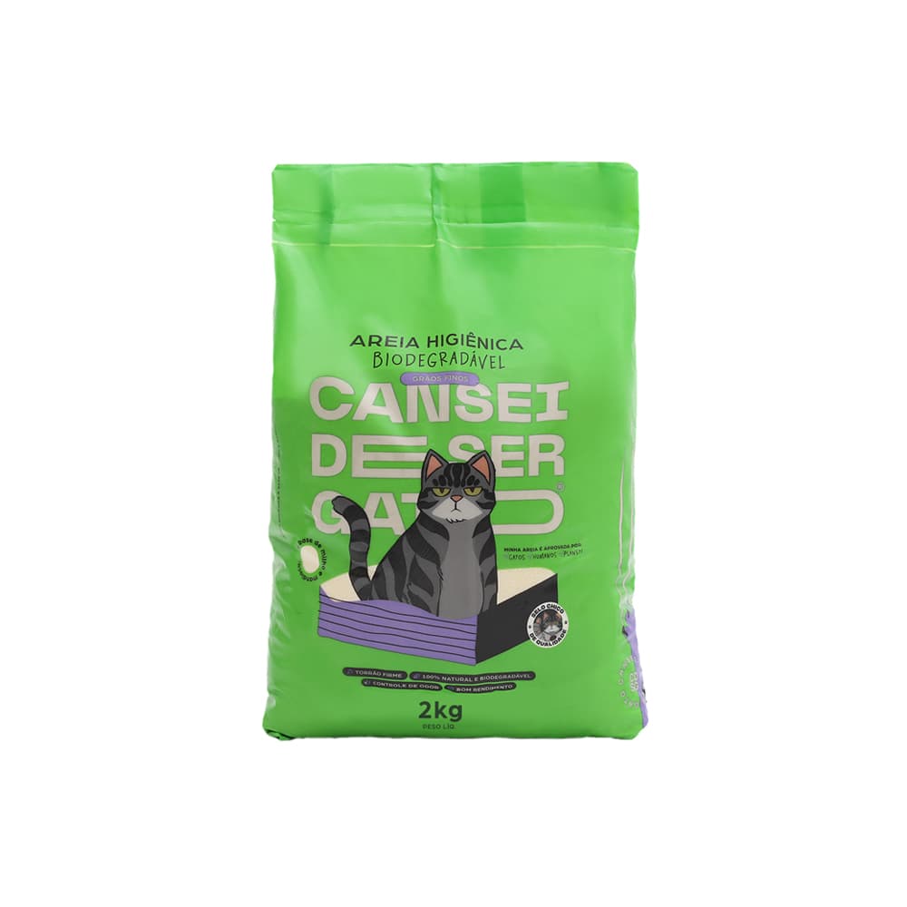 Areia Cansei de Ser Gato Grãos Finos 4kg